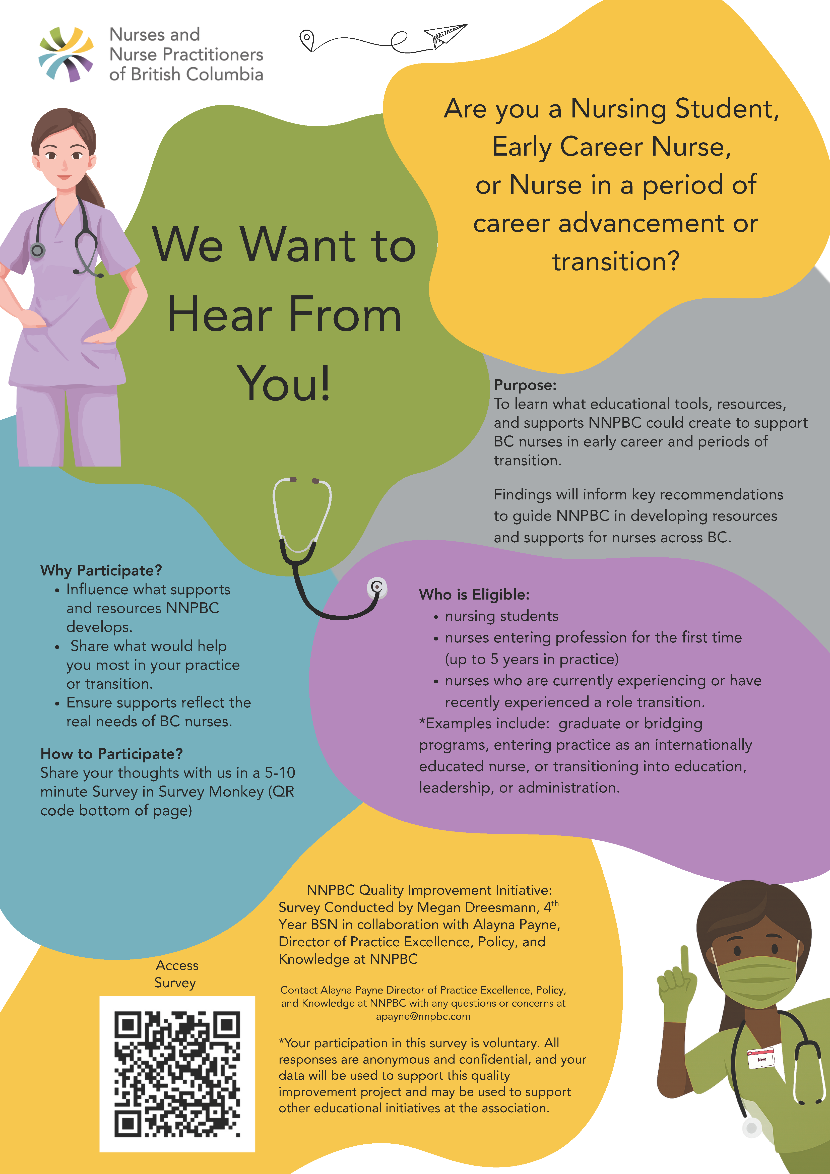 Decorative poster advertising the research recruitment.